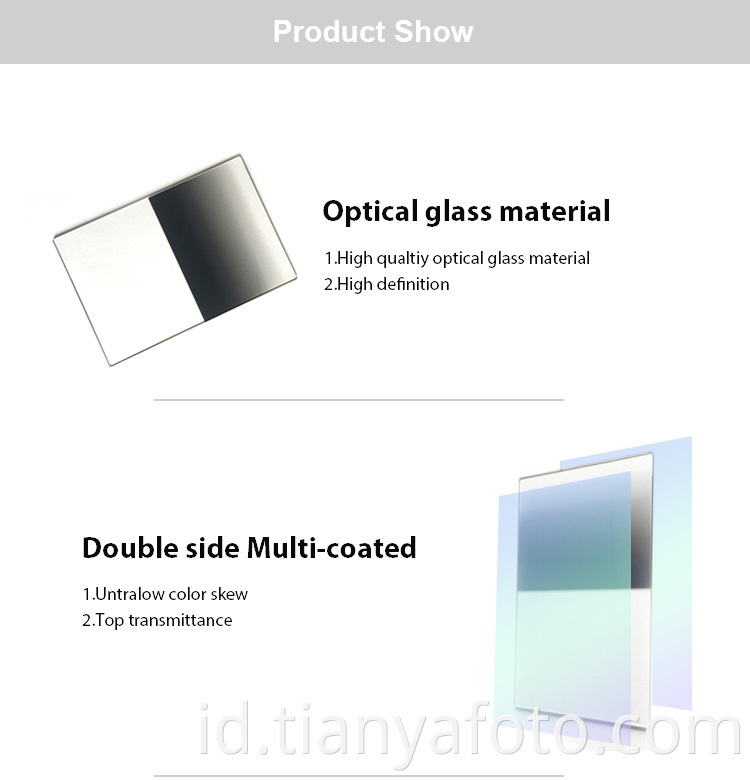 witianya 100mm * 150mm 4-Stop square Reverse Graduated Gradual Grey ND16 Lens Filter untuk Kamera Digital